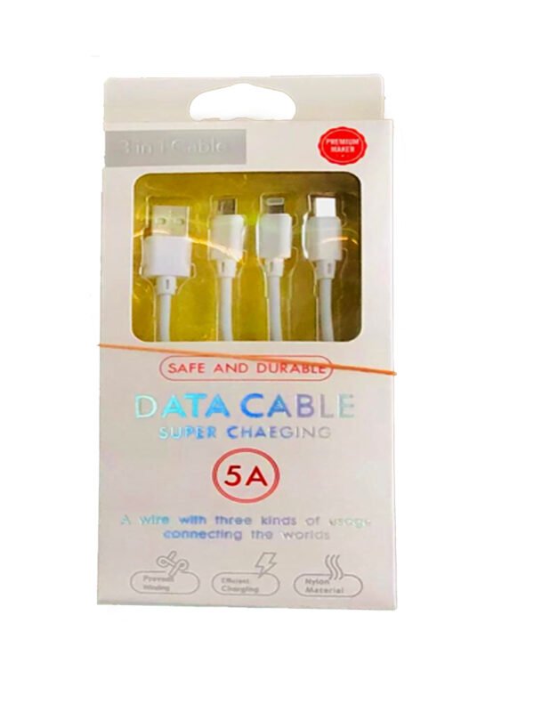 3-in-1 Charging Cable - Universal, Durable & Fast Charging | Bulk Orders
