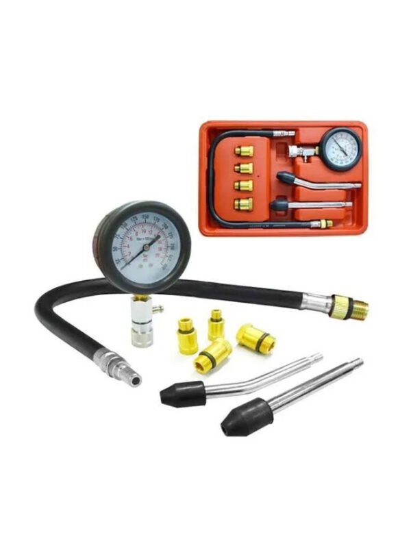 Petrol Engine Compression Tester Kit – Premium 8pcs Diagnostic Tool Petrol Compression Tester – 8pcs Premium Kit | එන්ජිමේ ලෙඩ බලන ටෙස්ටර් කිට් එක