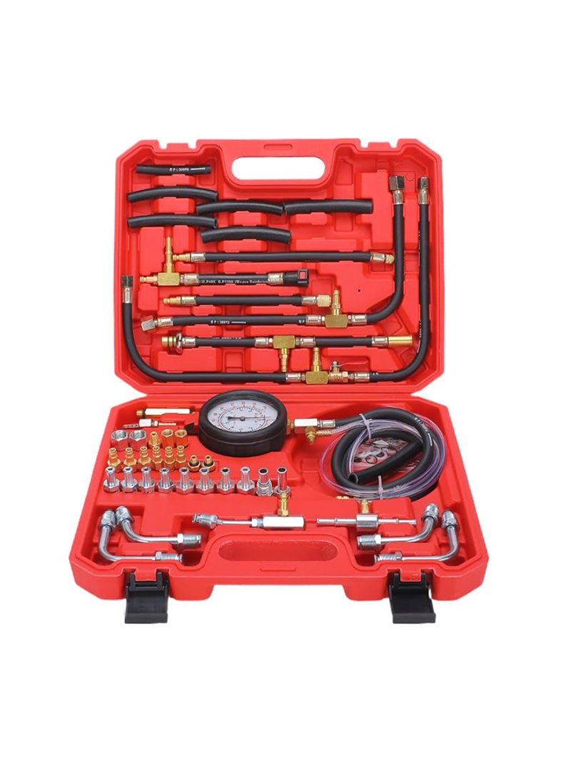 Professional 48-Piece Fuel Injection Pressure Tester Set Universal Engine Diagnostic Tool for Cars and Bikes Sri Lanka